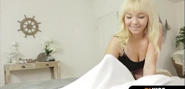  My blonde bitchy stepsister sucks my cock every morning